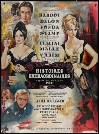 4k1250 SPIRITS OF THE DEAD French 1p 1969 Fellini, different art of sexy Bardot & Fonda by Allard!