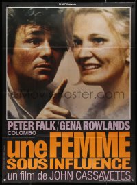 4k1339 WOMAN UNDER THE INFLUENCE French 1p 1976 John Cassavetes, c/u of Peter Falk & Gena Rowlands!
