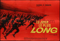 4k0707 LONGEST DAY French 8p 1962 incredible different art of charging soldiers by Boris Grinsson!