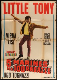 4k0485 5 MARINES PER 100 RAGAZZE Italian 1p R1962 full-length image of pop singer Little Tony!