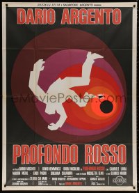 4k0496 DEEP RED Italian 1p 1975 Dario Argento's Profondo Rosso, great artwork by Sandro Symeoni!