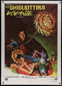 4k0185 FLYING GUILLOTINE Italian 1p 1976 Shaw Brothers, art of the most deady weapon, rare!