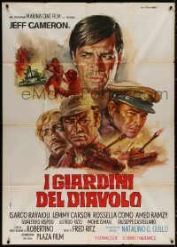 4k0501 HEROES WITHOUT GLORY Italian 1p 1971 art of Jeff Cameron & top stars by Ezio Tarantelli!