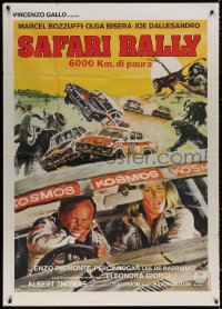 4k0514 SAFARI RALLY Italian 1p 1978 6000 km di paura, Originario car racing art in Africa!