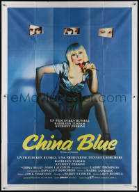 4k0464 CRIMES OF PASSION Italian 2p 1985 Ken Russell, sexiest Kathleen Turner is China Blue!