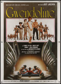 4k0159 GWENDOLINE Italian 2p 1984 sexy Tawny Kitaen, Brent Huff, different image of top cast!