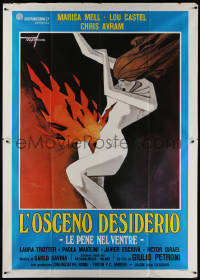 4k0164 OBSCENE DESIRE Italian 2p 1978 Giulio Petroni's La Profezia, wild Enrico De Seta art!