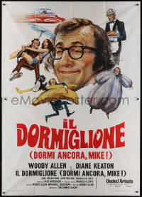 4k0481 SLEEPER Italian 2p 1974 Woody Allen, Diane Keaton, wacky different art by Averardo Ciriello!