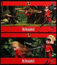 4k0019 INCREDIBLES 8 10x17 LCs 2004 Disney/Pixar animated superhero family, cool widescreen images!