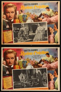 4k0093 QUEEN CHRISTINA 7 Mexican LCs R1950s Greta Garbo, John Gilbert, Ian Keith, Lewis Stone