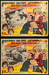 4k0101 SOME LIKE IT HOT 5 Mexican LCs 1959 Marilyn Monroe, Tony Curtis, Jack Lemmon, Billy Wilder!