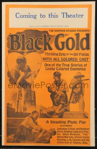 4k0045 BLACK GOLD pressbook 1927 exact full-size image of the 14x22 window card, all black cast!