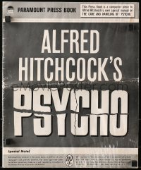 4k0063 PSYCHO pressbook 1960 Alfred Hitchcock, includes rare Care & Handling of Psycho supplement!