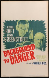 4k0232 BACKGROUND TO DANGER WC 1943 George Raft, Sydney Greenstreet & Peter Lorre in Turkey!