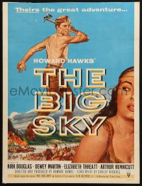 4k0243 BIG SKY WC 1952 Kirk Douglas in Howard Hawks' mighty adventure of the Great Northwest!