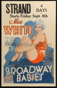 4k0250 BROADWAY BABIES WC 1929 great art of sexy Alice White wearing skimpy showgirl outfit!