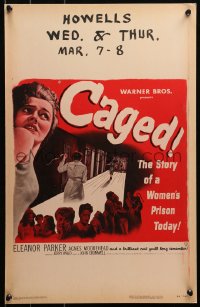 4k0253 CAGED WC 1950 Eleanor Parker is one of the women without men, except in their memories, rare!