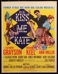 4k0313 KISS ME KATE 2D WC 1953 great image of Howard Keel spanking Kathryn Grayson, sexy Ann Miller!