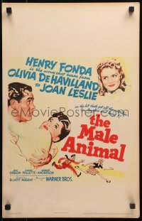 4k0329 MALE ANIMAL WC 1942 Henry Fonda, Olivia de Havilland & Joan Leslie, James Thurber play!