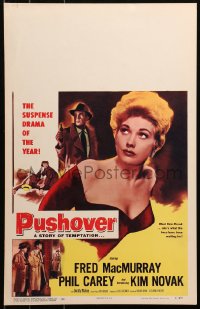 4k0355 PUSHOVER WC 1954 sexy Kim Novak's first movie, she is what the boys have been waiting for!