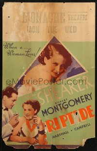 4k0362 RIPTIDE WC 1934 Norma Shearer between Robert Montgomery & Herbert Marshall, very rare!