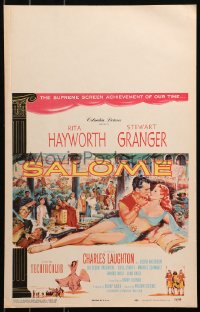 4k0365 SALOME WC 1953 art of sexy reclining Rita Hayworth romanced by Stewart Granger!