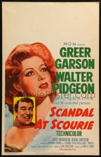 4k0367 SCANDAL AT SCOURIE WC 1953 great close up art of Greer Garson + inset Walter Pidgeon!