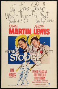 4k0379 STOOGE WC 1952 artwork of singing vaudeville team Dean Martin & Jerry Lewis!