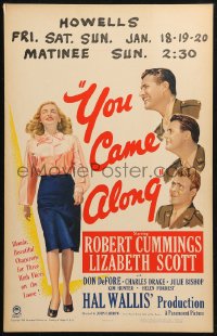 4k0405 YOU CAME ALONG WC 1945 Lizabeth Scott, Robert Cummings, written by Ayn Rand!