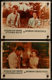 4k0024 WOMAN OBSESSED 10 color 11.75x15.75 stills 1959 Best Actress Winner Susan Hayward, Stephen Boyd