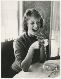 4m0001 SOPHIA LOREN French 8.25x10.75 still 1967 great close-up smoking and drinking coffee!