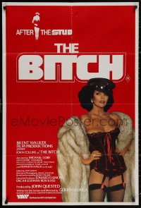 4m0291 BITCH Aust 1sh 1980 sexy different barely-dressed Joan Collins in lingerie in title role!