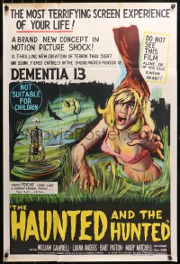 4m0299 DEMENTIA 13 Aust 1sh 1963 Francis Ford Coppola, Roger Corman, The Haunted & the Hunted!