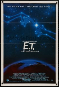 4m0302 E.T. THE EXTRA TERRESTRIAL Aust 1sh R1985 Drew Barrymore, Spielberg, cool Alvin art!
