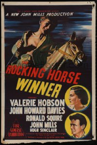 4m0320 ROCKING HORSE WINNER Aust 1sh 1950 based on the horse racing novel by D.H. Lawrence!