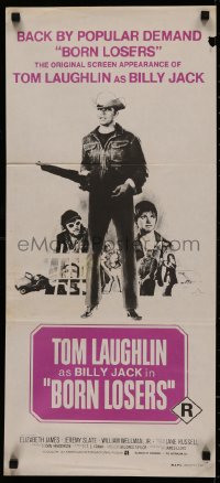 4m0359 BORN LOSERS Aust daybill R1974 Tom Laughlin directs and stars as Billy Jack, different image!