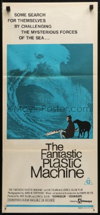 4m0401 FANTASTIC PLASTIC MACHINE Aust daybill 1969 cool wave image, surfing documentary!