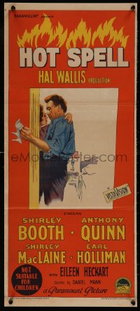 4m0433 HOT SPELL Aust daybill 1958 Shirley Booth, Anthony Quinn, MacLaine by Richardson Studio!