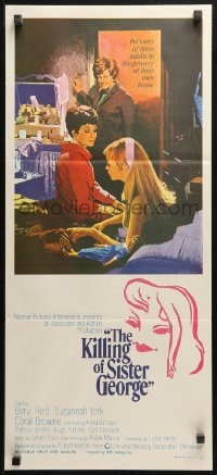 4m0445 KILLING OF SISTER GEORGE Aust daybill 1969 Susannah York in lesbian triangle, different art!