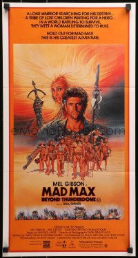 4m0458 MAD MAX BEYOND THUNDERDOME Aust daybill 1985 art of Gibson & Tina Turner by Richard Amsel!