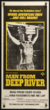 4m0496 SACRIFICE Aust daybill 1973 Umberto Lenzi directed cannibalism horror, Man from Deep River!