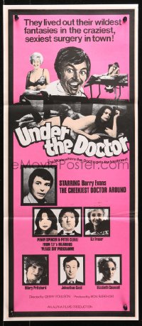 4m0540 UNDER THE DOCTOR Aust daybill 1976 their wildest fantasies in sexiest surgery in town!