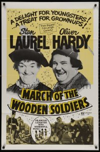4m0627 BABES IN TOYLAND 1sh R1970s Laurel & Hardy, March of the Wooden Soldiers!