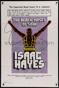 4m0664 BLACK MOSES OF SOUL 1sh 1973 Isaac Hayes, the superbad music event of a lifetime!