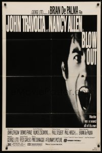 4m0668 BLOW OUT 1sh 1981 John Travolta, Brian De Palma, murder has a sound all of its own!