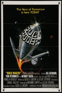 4m0690 BUCK ROGERS 1sh 1979 The Hero of Tomorrow is here TODAY, cool spaceship art!