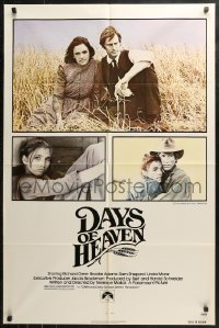 4m0760 DAYS OF HEAVEN 1sh 1978 Richard Gere, Brooke Adams, directed by Terrence Malick!
