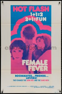 4m0826 FEMALE FEVER 1sh 1977 LuAnne Roberts, Uschi Digard, roommates, friends & lovers!