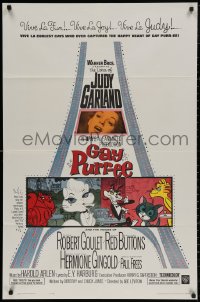 4m0864 GAY PURR-EE 1sh 1962 Judy Garland, Robert Goulet, Red Buttons, cartoon cats!