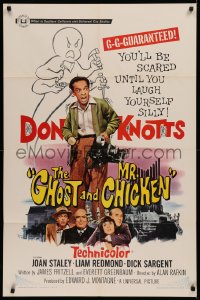 4m0871 GHOST & MR. CHICKEN 1sh 1966 Don Knotts, you'll be scared til you laugh yourself silly!